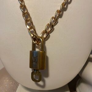 Louis Vuitton Authentic Lock and Key #319 Necklace
